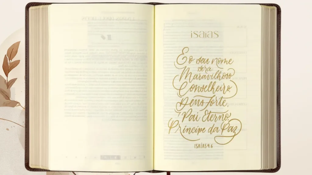 bíblia aberta em Isaias